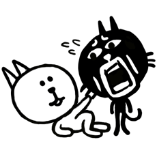 Black Faced Cat Stickers messages sticker-11