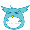 Funny owl face messages sticker-10