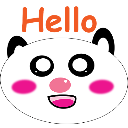 Panda mascot messages sticker-6