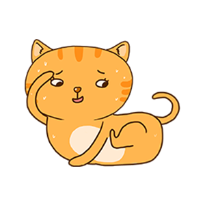 Orange Cat-Summer messages sticker-0