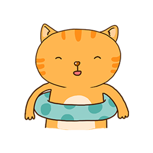 Orange Cat-Summer messages sticker-1