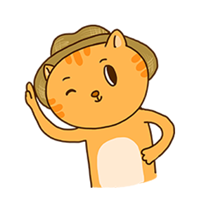 Orange Cat-Summer messages sticker-11