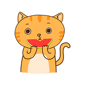 Orange Cat-Summer messages sticker-4