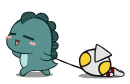 Dynamic cute little monster messages sticker-2