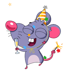 Mouse-Tintin Stickers for 2020 messages sticker-9