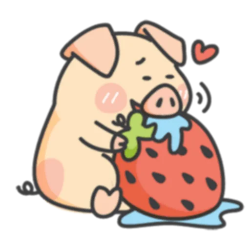 Piggy Duby&Frog Bady -Stickers messages sticker-9