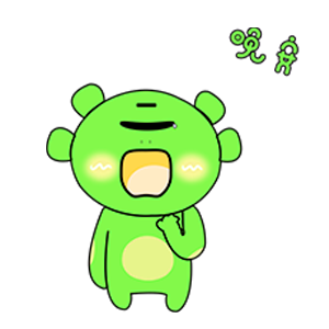 Green Little Monster messages sticker-10