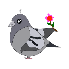 Pigeon cackles Sticker messages sticker-4