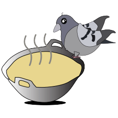 Pigeon cackles Sticker messages sticker-11