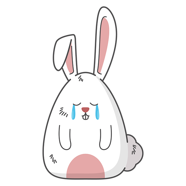 Fat rabbit long ears messages sticker-5