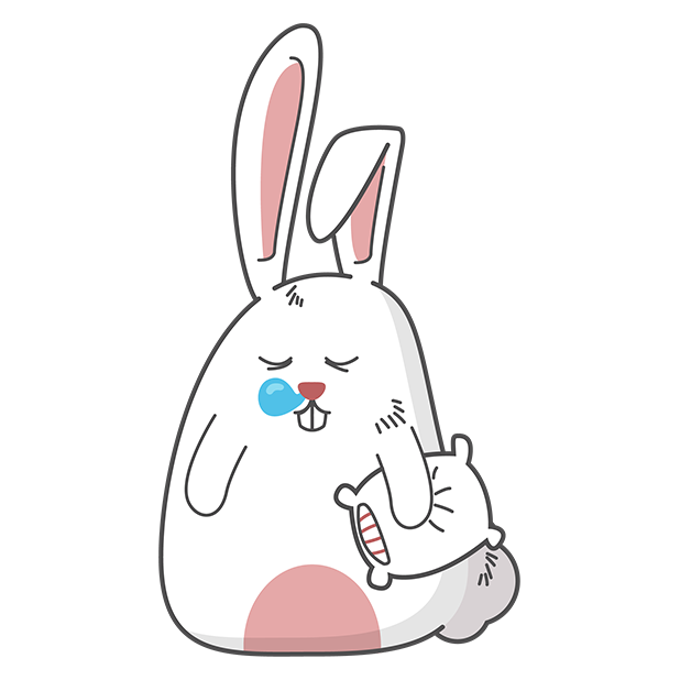 Fat rabbit long ears messages sticker-8