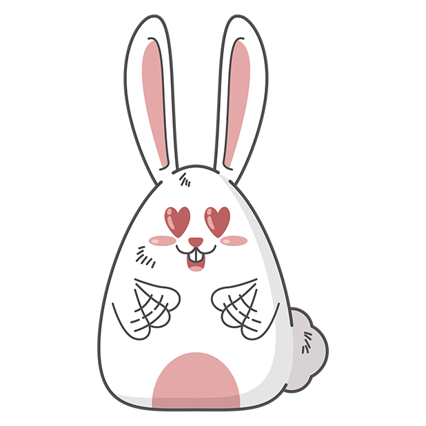 Fat rabbit long ears messages sticker-1