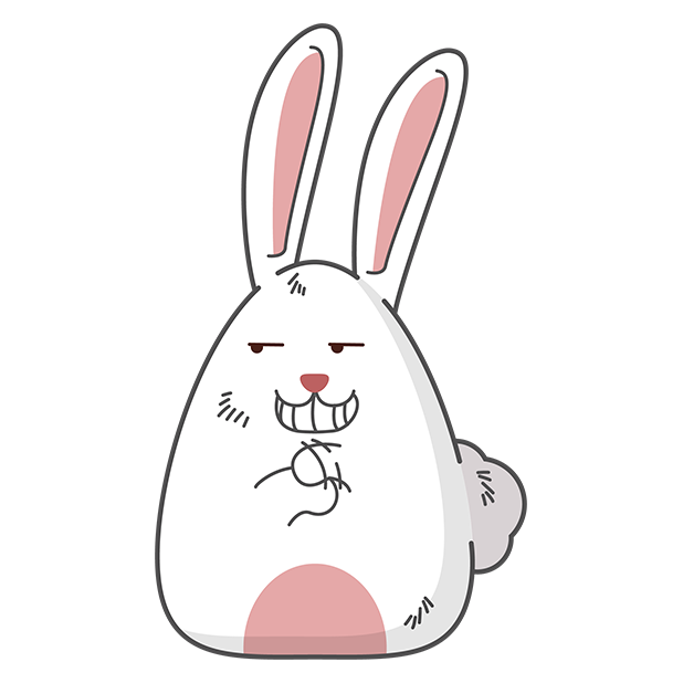 Fat rabbit long ears messages sticker-0