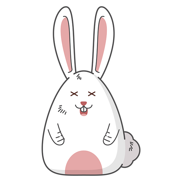 Fat rabbit long ears messages sticker-11