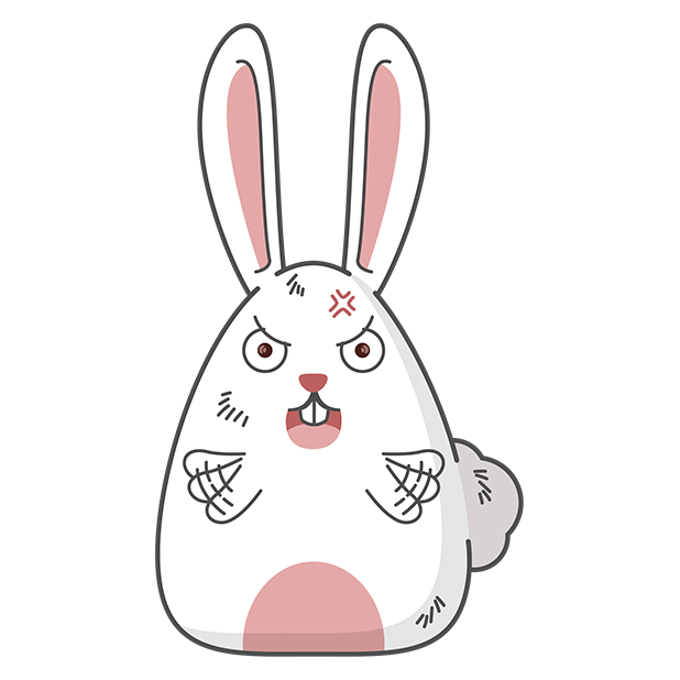 Fat rabbit long ears messages sticker-7