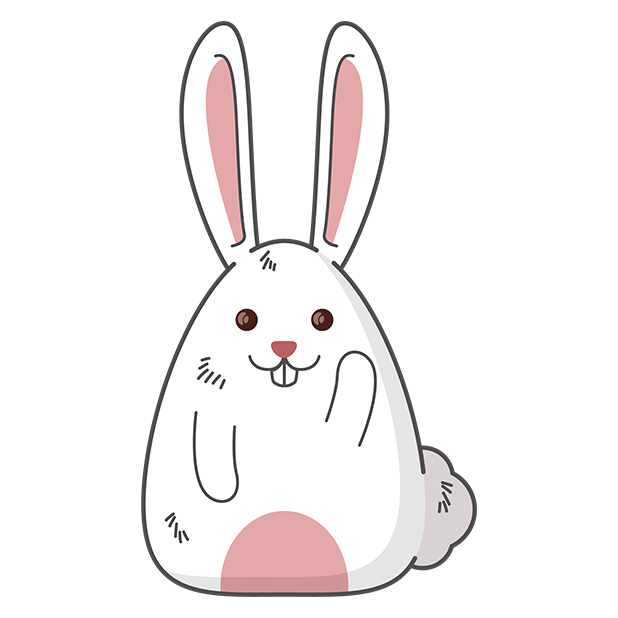 Fat rabbit long ears messages sticker-6