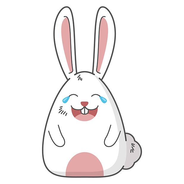 Fat rabbit long ears messages sticker-3