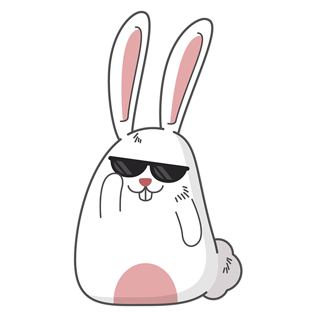 Fat rabbit long ears messages sticker-2