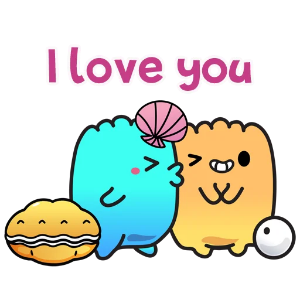 贝壳蓝蓝和黄黄 messages sticker-8