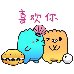 贝壳蓝蓝和黄黄 messages sticker-5
