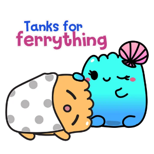 贝壳蓝蓝和黄黄 messages sticker-0