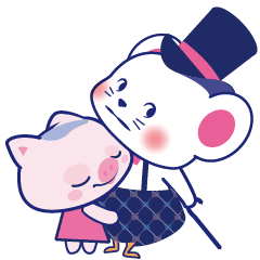 GIF可爱老鼠贴纸-YiYuan messages sticker-3