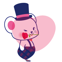 GIF可爱老鼠贴纸-YiYuan messages sticker-1