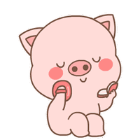 粉猪萌表情 messages sticker-7