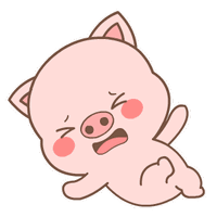 粉猪萌表情 messages sticker-3