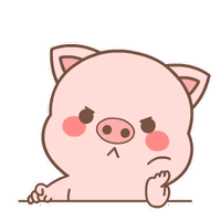 粉猪萌表情 messages sticker-8