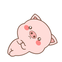 粉猪萌表情 messages sticker-11