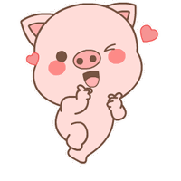 粉猪萌表情 messages sticker-2
