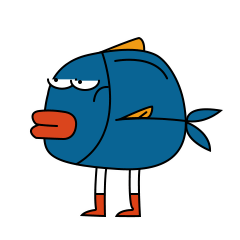 Dazed little fish messages sticker-10