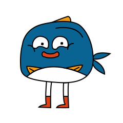 Dazed little fish messages sticker-3