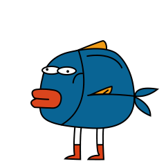 Dazed little fish messages sticker-1