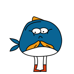 Dazed little fish messages sticker-2