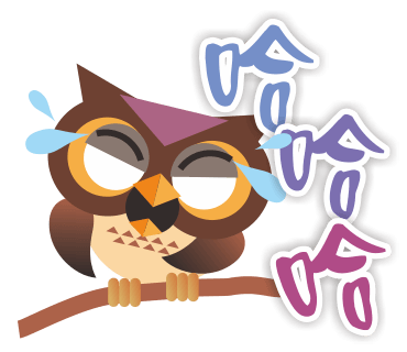 糊涂的猫头鹰 messages sticker-7