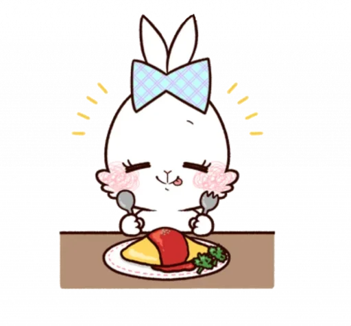 蝴蝶结兔子 messages sticker-1
