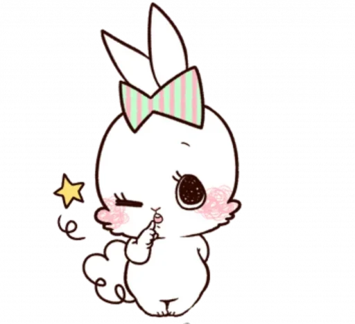 蝴蝶结兔子 messages sticker-3