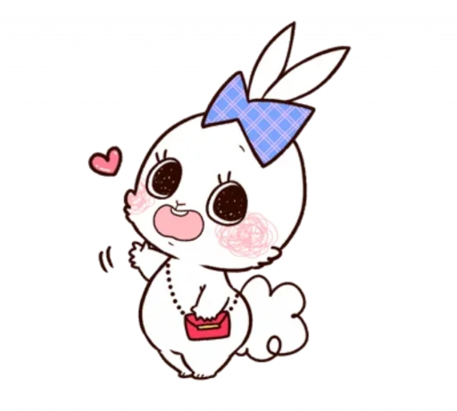 蝴蝶结兔子 messages sticker-6