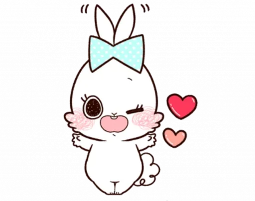 蝴蝶结兔子 messages sticker-9