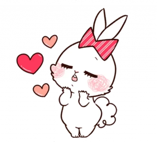 蝴蝶结兔子 messages sticker-7