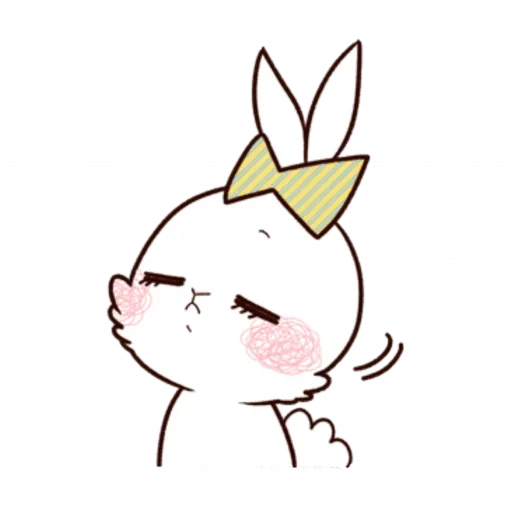 蝴蝶结兔子 messages sticker-5