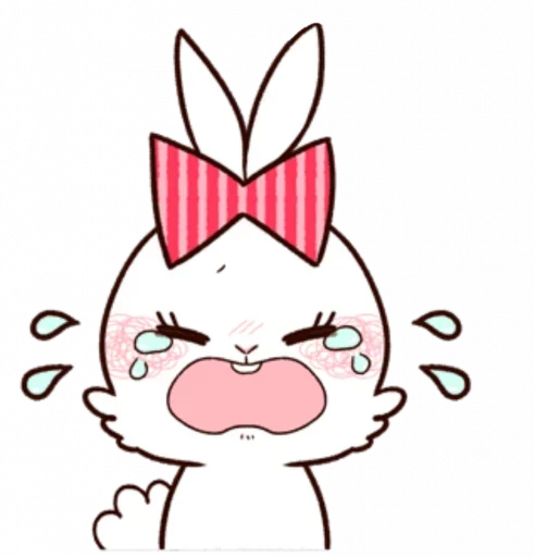 蝴蝶结兔子 messages sticker-10