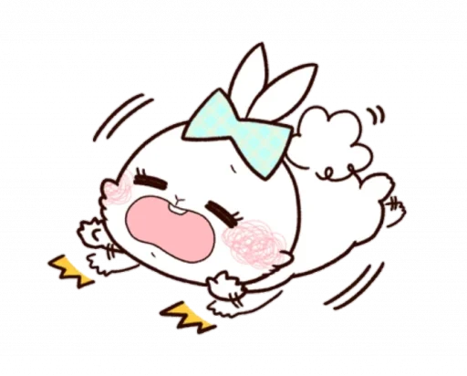 蝴蝶结兔子 messages sticker-8