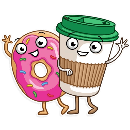 Coffee with Donut Stickers messages sticker-4