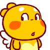 Cute yellow cubby dragon messages sticker-0