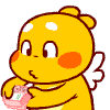Cute yellow cubby dragon messages sticker-11