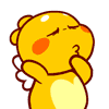 Cute yellow cubby dragon messages sticker-7