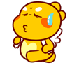 Cute yellow cubby dragon messages sticker-3